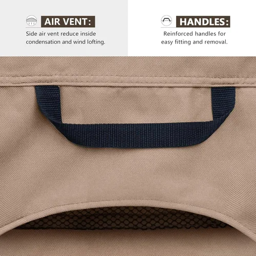 Vista 4 de ULTCOVER Funda impermeable para sofá de patio en forma de L, orientada a la izquierda, para muebles modulares de 6 plazas, 85 pulgadas de ancho