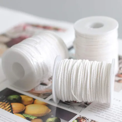 Vista 4 de Mechas de velas de algodón de 200 pies de 24 capas trenzadas, mechas de velas para manualidades