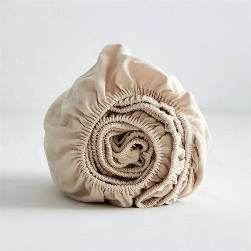 Vista 4 de Simple&Opulence Sábana bajera ajustable de lino (1 pieza), funda de colchón de 14 pulgadas de profundidad, mezcla de algodón natural, suave