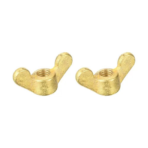 Vista 22 de uxcell Tuercas de ala de latón, tuerca de mariposa M5 M5, aprieta los sujetadores para muebles, maquinaria, equipo electrónico, 8 piezas