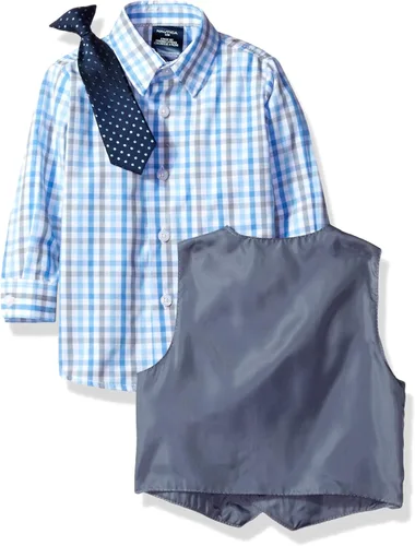 Vista 2 de Nautica Baby Boys' 4-Piece Set with Dress Shirt, Vest, Pants, and Tie