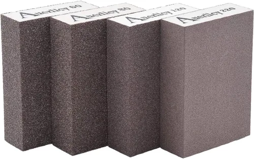 Esponja de lijado, gruesa/media/fina/superfina, 4 diferentes especificaciones, bloques de lijado surtido, lavable y reutilizable