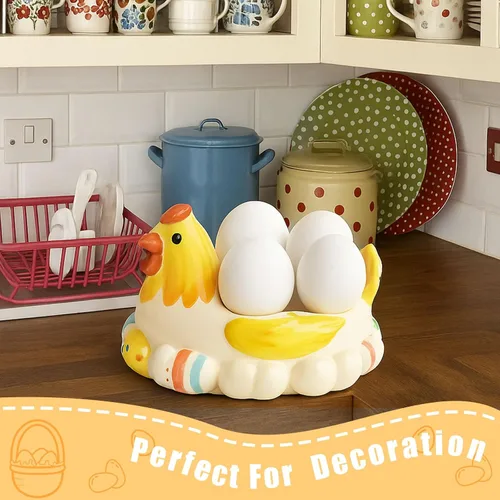 Vista 3 de Huevos de Pascua de madera de SallyFashion, huevos falsos, 9 piezas, color blanco