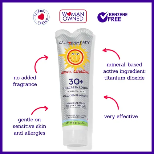 Vista 3 de Protector solar supersensible sin fragancia 30 SPF, por California Baby