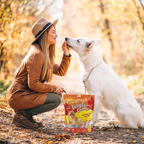 Vista 10 de Jungle Calling Golosinas para Perros, Aperitivos Kabob para Perros Multisabor, Kabobs Comestibles para Perros, Hechos con Pollo, Pato, Carne de Res