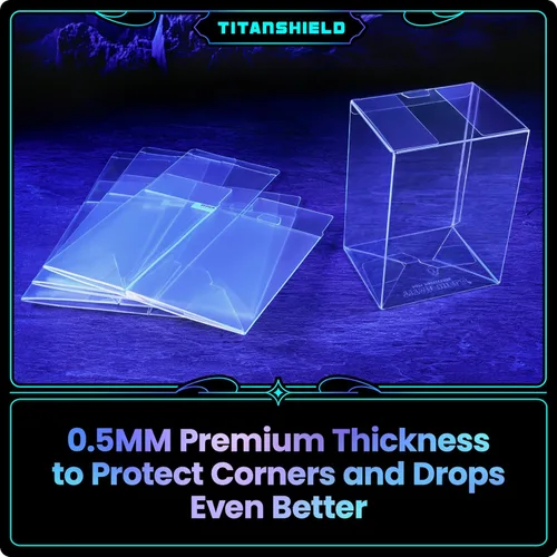 Vista 12 de TitanShield Funda protectora de platino de 0.020 in resistente a los rayos UV y a los arañazos, compatible con Funko, figuras de vinilo de 4