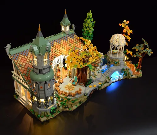 Vista 3 de LightGo Kit de iluminación LED diseñado para El Señor de los Anillos Rivendell compatible con Lego 10316 Juego de construcción - No incluye