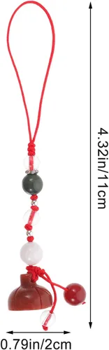 Vista 2 de Hemobllo Abalorio para teléfono – Jade Lotus Phone Charm Strap Agate Mobile Phone Pendant Decorativo Teléfono Celular Accesorios para Llavero