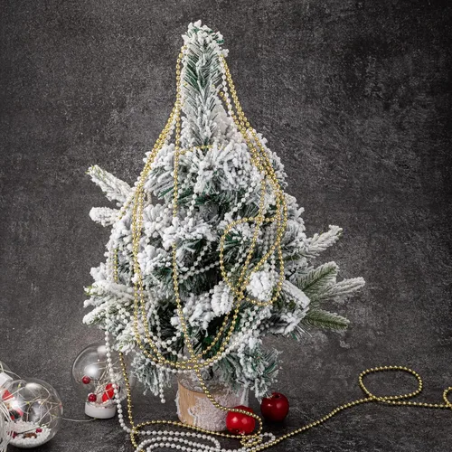 Vista 6 de Guirnalda de cuentas de perlas sintéticas para manualidades de 4mm rollo de hebra de perlas para decorar centros de mesa florales favor de fiesta