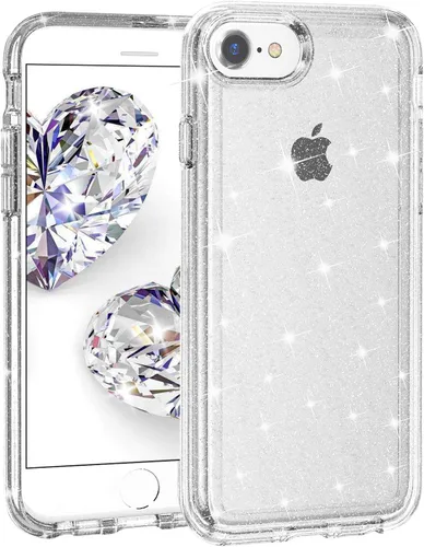 Vista 44 de FanTEK Compatible con iPhone 7 Plus, iPhone 8 Plus de 5.5 pulgadas, fundas de teléfono TPU de cristal transparente suave