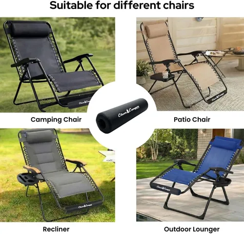 Vista 2 de El cojín original para silla de gravedad cero para reposapiés te permite relajarte con total comodidad, ideal para sillón reclinable antigravedad al