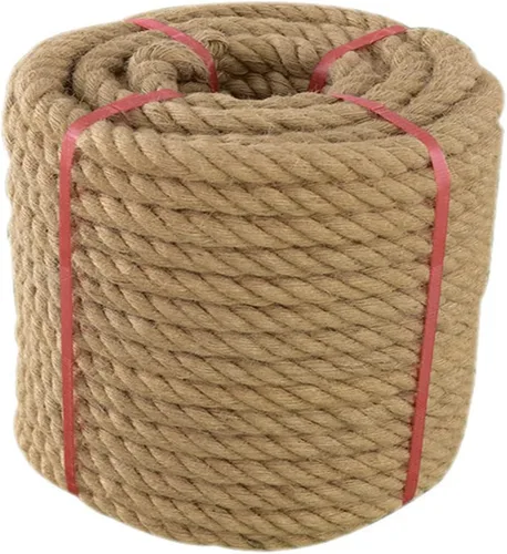 Cuerda de yute (1 pulgada x 50 pies), cuerda de manila trenzada gruesa, cuerda de cáñamo natural resistente para cama oscilante, manualidades,