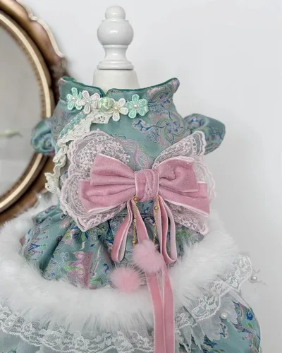 Vista 41 de Moda Vestido de Princesa de Encaje para Perro Cachorro Dulce para Perro EXTRAL Pequeño y Pequeño A-Negro XX-Pequeño