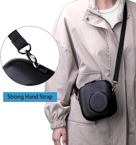 Vista 7 de XANAD Funda rígida compatible con Fujifilm Instax Mini 12/11/10/9/8/7/7+ / EVO y para cámara instantánea Fujifilm Instax Mini 99 con correa