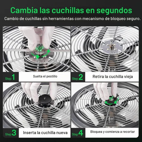 Vista 5 de VIVOSUN - Recortadora de hojas de brote de 13 pulgadas con cúpula transparente, cuchillas de acero inoxidable