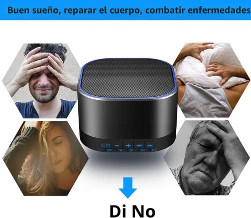 Vista 4 de Máquina de sonido blanco Magicteam con 20 sonidos naturales relajantes sin bucle, función de memoria, 32 niveles de volumen, alimentada por CA o USB