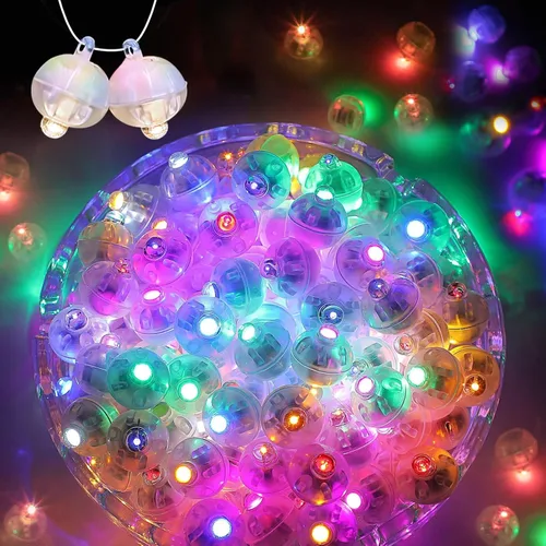 Vista 21 de 24 mini luces LED, globos de luz LED para linternas de papel, huevos de Pascua, fiesta de cumpleaños, boda, Halloween, decoración de Navidad, duran