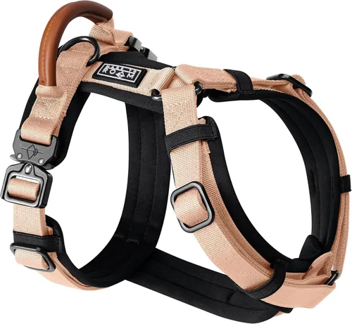 Vista 17 de MADE TO ROAM Arnés Explorer de alta calidad para perro, arnés en forma de Y con nailon duradero ajustable, acolchado suave, hebillas de metal