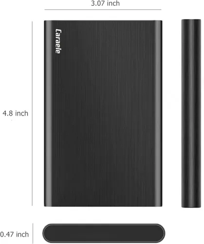 Vista 5 de Disco duro externo portátil ultradelgado de 500 GB, USB3.0, almacenamiento compatible con PC, computadora de escritorio, laptop, MacBook