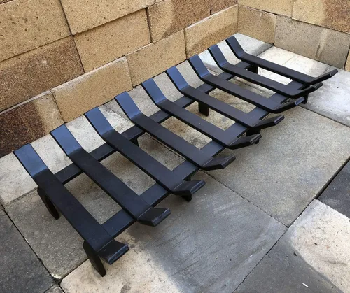 Vista 4 de Hi Flame Rejilla de leña para jardín y hogar, de acero sólido, resistente, para interiores, para herramientas de leña, para exteriores, hierro