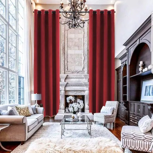 Vista 9 de Cortinas de lujo suaves de terciopelo extra largas, colección de franela hecha a medida Multicolor