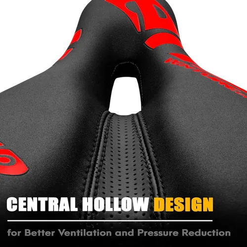 Vista 3 de Venzo Cómodo asiento de sillín de bicicleta para MTB, carretera, ejercicio, trekking, plegable, híbrida y crucero - Asiento de sillín XC