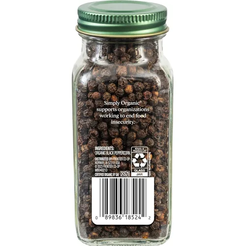 Vista 2 de Simply Organic, Granos de pimienta negra, 2.65 oz