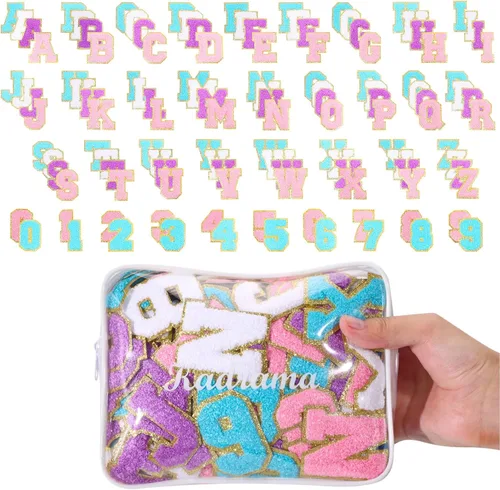 124 parches de letras de felpilla para planchar, parches de apliques bordados para decoración de disfraces de equipo, ropa, chaquetas, sombreros, 4