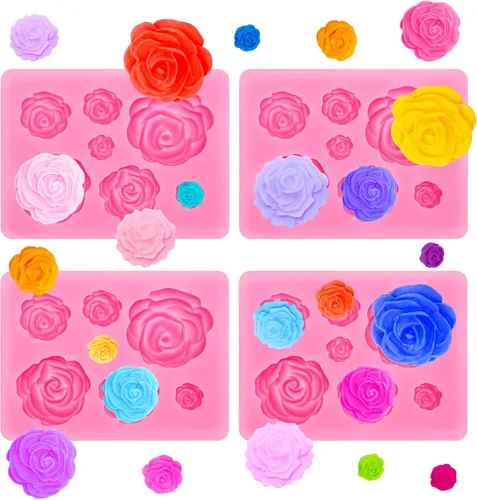 Vista 8 de Moldes de silicona de flores, moldes de silicona de mariposa, molde de arcilla polimérica, molde de fondant para pasteles para decoración de Flor ·