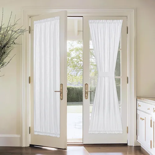 Vista 19 de Pony Dance Cortinas de ventana de puerta de luz lateral, cortinas de privacidad para ventana, cubierta aislante térmica para puerta de patio, puerta
