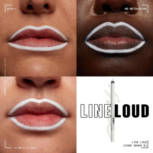 Vista 3 de NYX PROFESSIONAL MAKEUP - Delineador de labios Line Loud, lápiz labial de larga duración y pigmentado con aceite de jojoba y vitamina E - Gimme