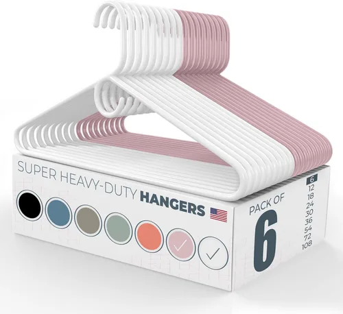 Vista 32 de Perchas Neaties de plástico muy duro, perchas de plástico para la ropa, ideales para el uso diario, perchas estándar para la ropa, hechas en EE.UU.