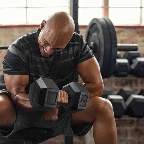 Vista 5 de Philosophy Gym Pesas de mano con mancuernas hexagonales recubiertas de goma
