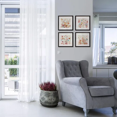 Vista 100 de Wexford Home Colección de primavera de jardín de campo francés, colección de primavera, juego de 4 paneles para decoración de pared de oficina
