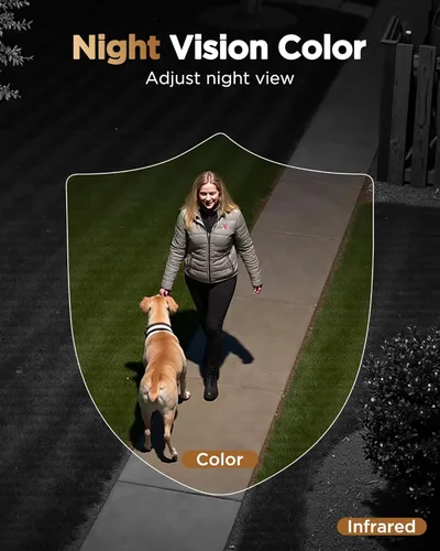 Vista 6 de Cámaras de Seguridad Inalámbricas al Aire Libre con Batería: Cámara WiFi 2K para Sistema de Seguridad del Hogar - Cámara CCTV Impermeable con Visión