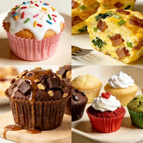 Vista 8 de Molde de Silicona para Muffins, Moldes para Muffins de 6 Cavidades para Hornear con Marco de Metal, Molde para Cupcakes, Moldes para Bocados de 6