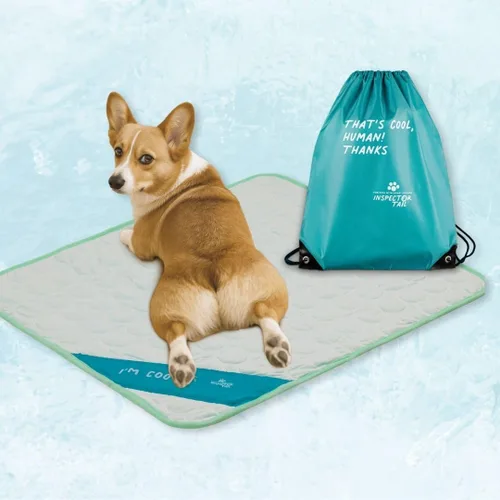 Vista 10 de INSPECTOR TAIL 3D ChillPocket - Alfombrilla de enfriamiento para perros con bolsa de cuerda y células de aire para una mejor circulación