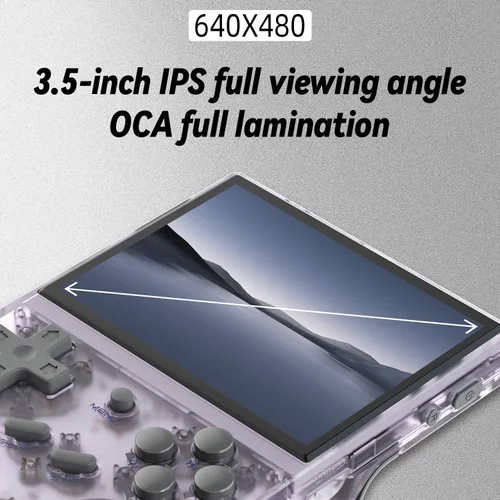 Vista 3 de RG35XX 2024 Retro Gaming Consoles with 64GB Card rg35xx Handheld Game Console 3.5 inch IPS Screen Linux System Classic Emulator Hand Held Gaming