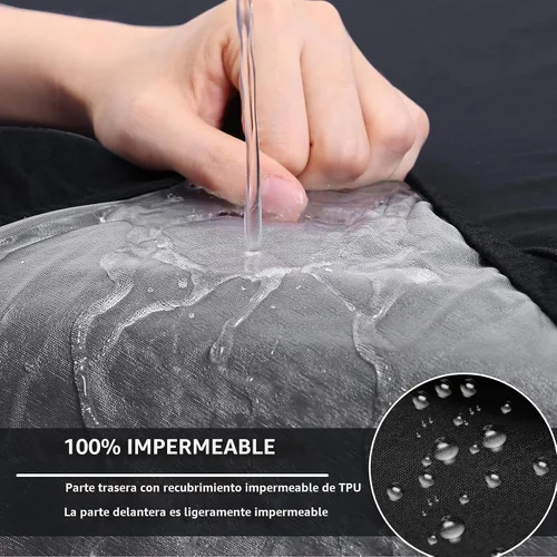 Vista 4 de hyha Fundas de cojín impermeables para sofá, fundas elásticas para asientos Beige