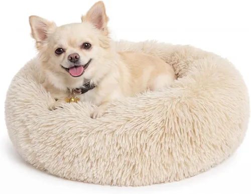 Vista 14 de Cama relajante de 30 pulgadas para perros medianos, color gris oscuro, cama lavable y antiansiedad