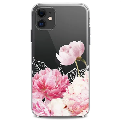 Vista 18 de Funda compatible con iPhone 14 13 Pro Max 12 Mini 11 Xs X 8 Plus Xr 7 SE 6s 5 Verse Flowers Quote Soft Cute Clear Peonies Christian Print Design