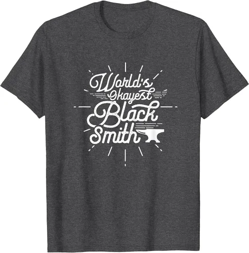 Vista 74 de Blacksmith Blacksmithing Forge Metalsmith Forging T-Shirt Asphalt Grey