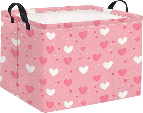 Vista 20 de HIYAGON - Cesta de Animales del Bosque Rectangular, Cesta de Almacenamiento para Bebé, Caja Organizadora de Almacenamiento, Caja de Decoración