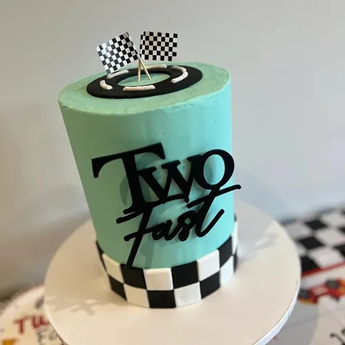 Vista 5 de Decoración para tartas de cumpleaños con dos diseños rápidos para decoración de fiesta de segundo cumpleaños para niño y niña