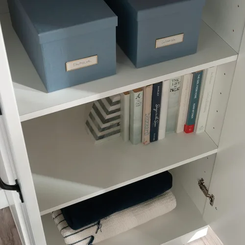 Vista 5 de Sauder HomePlus - Armario de despensa de cocina de 2 puertas, acabado blanco suave