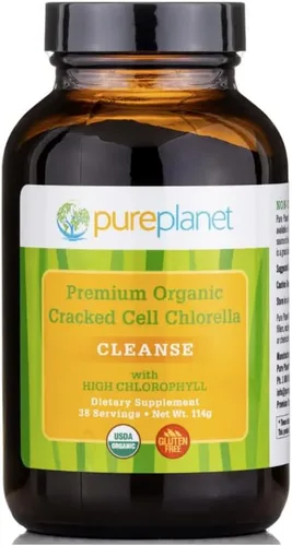 PURE PLANET Clorella orgánica de células agrietadas 4oz en polvo