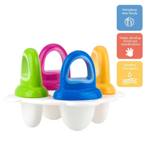 Vista 6 de Nuby Garden Fresh Fruitsicle - Moldes con bandejas para paletas de helado, multicolor
