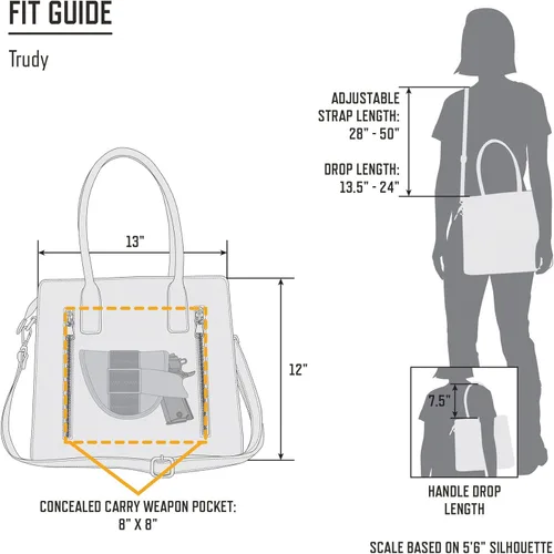 Vista 6 de Browning Concealed Carry Purse Premium Holstered Handbag with Safety Locking Option