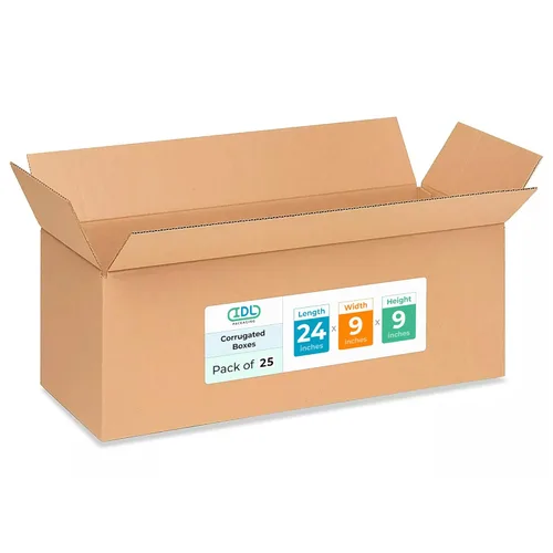 Vista 112 de IDL Packaging Paquete de 5 cajas de envío altas de 8 x 8 x 48 pulgadas, extra resistentes de 200 libras frente a caja regular, cajas de mudanza
