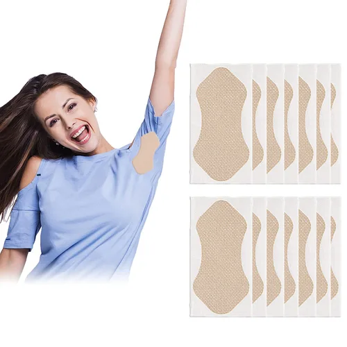 Vista 7 de Almohadillas de sudor para axilas, 20 almohadillas invisibles autoadhesivas para el sudor de las axilas, almohadilla desechable antitranspirante